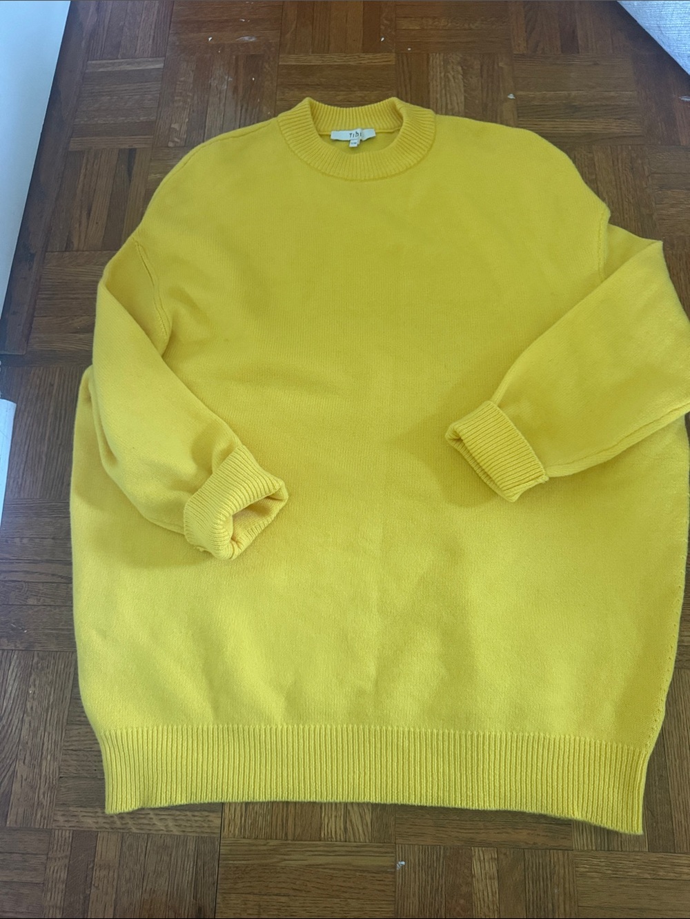 Tibi Yellow Crewneck Sweater